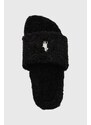 Polo Ralph Lauren papucs Elenore fekete, FLF5313ARL