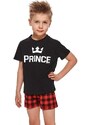 DN Nightwear Prince rövid fiúpizsama, fekete