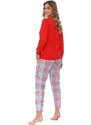 DN Nightwear Flow női pizsama, piros, smile