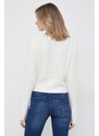 Pepe Jeans gyapjúkeverék pulóver Bitrix könnyű, női, bézs, félgarbó nyakú