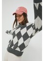 Abercrombie & Fitch gyapjúkeverék pulóver női, szürke