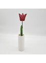 BarbieyDesign Illatos Kézműves Tulipán (Sötét mályva, világos levél)