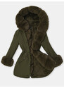 Női téli kabát Zöld OZONEE JS/16M9062/136