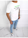 BASIC Fehér férfi póló felirattal a mellkason RX4628z