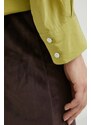 Levi's selyem ing női, galléros, zöld, relaxed