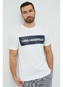 Karl Lagerfeld pizsama sötétkék, férfi, nyomott mintás