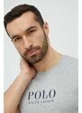 Polo Ralph Lauren pamut pizsama felső szürke, nyomott mintás