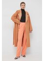 Calvin Klein gyapjúkabát narancssárga, átmeneti, oversize
