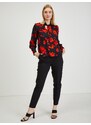 Red-black women's floral blouse ORSAY - Ladies