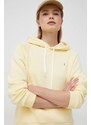 Polo Ralph Lauren felső sárga, női, sima, kapucnis