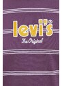 Levi's pamut póló lila, mintás