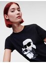 Karl Lagerfeld Póló 'Ikonik 2.0' világos bézs / fekete / fehér