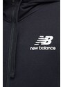New Balance felső fekete, férfi, nyomott mintás, kapucnis