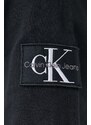 Calvin Klein Jeans lenvászon ing galléros, fekete, regular