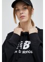 New Balance felső fekete, női, mintás, kapucnis