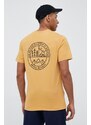 Jack Wolfskin pamut póló 10 sárga, nyomott mintás