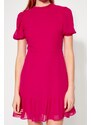 Trendyol Fuchsia A-Cut Flounce Chiffon Lined Woven Woven Dress