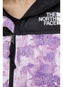 The North Face pehelydzseki NUPTSE SHORT JACKET női, lila, téli