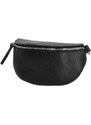Charm London Fekete stílusos bőr övtáska „Dominica”