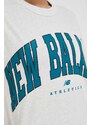 New Balance pamut póló UT31551SAH szürke, nyomott mintás