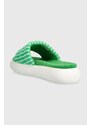 Toms papucs Alpargata Mallow Slide zöld, női, platformos, 10019721