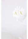 Armani Exchange pamut póló fehér