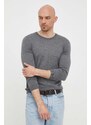 BOSS gyapjú pulóver könnyű, férfi, szürke