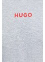 HUGO pizsama póló szürke, nyomott mintás