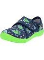 BECK Házi cipő 'Robots' tengerészkék / világoskék / citromzöld / fehér