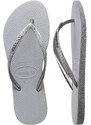 Havaianas flip-flop SLIM SPARKLE II szürke, női, lapos talpú, 4146937.3498