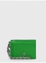 MICHAEL Michael Kors bőr kártya tok zöld, női