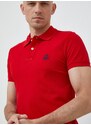 United Colors of Benetton pamut póló piros, nyomott mintás