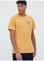 Jack Wolfskin pamut póló 10 sárga, nyomott mintás