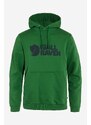 Fjallraven pamut melegítőfelső Logo Hoodie M F84144 678 zöld, férfi, nyomott mintás, kapucnis, F87163