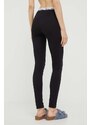 Emporio Armani Underwear leggings otthoni viseletre fekete, nyomott mintás