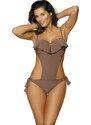 MARKO COLLECTION Barna csomózott fodros monokini Carmen Tripoli M-468 W (9) Wiązany