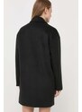 Silvian Heach kabát női, fekete, átmeneti, oversize
