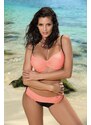 MARKO COLLECTION Korall-fekete push-up bikini Rafaela Flamingo M-622 (6)