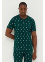 Polo Ralph Lauren pamut pizsama felső zöld, mintás