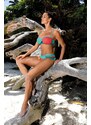 MARKO COLLECTION Piros-kék színes push-up bikini Selena Martinica-Semifredo-Peacock M-545 (3)