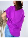 Webmoda Női lila vászon oversize blúz