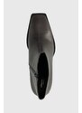 Vagabond Shoemakers bőr csizma HEDDA szürke, női, magassarkú, 5002.001.18