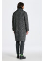 KABÁT GANT RELAXED FIT WOOL CARCOAT fekete XS