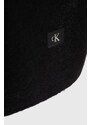 Calvin Klein Jeans gyapjú sál fekete, sima