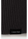 Calvin Klein sál kasmír keverékből szürke, sima