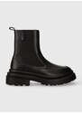 Karl Lagerfeld Jeans bőr cipő BROOKE fekete, férfi, KLJ11140