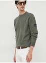Calvin Klein gyapjúkeverék pulóver férfi, zöld
