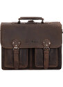 Férfi bőr aktatáska Greenwood Celestin - barna