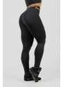 NEBBIA Női leggings magas derékkal INTENSE Perform 840 - FEKETE/ARANY