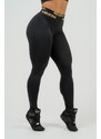 NEBBIA Női leggings magas derékkal INTENSE Perform 840 - FEKETE/ARANY